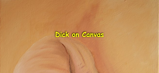 A close up oil painting of a beautiful flaccid dick.
