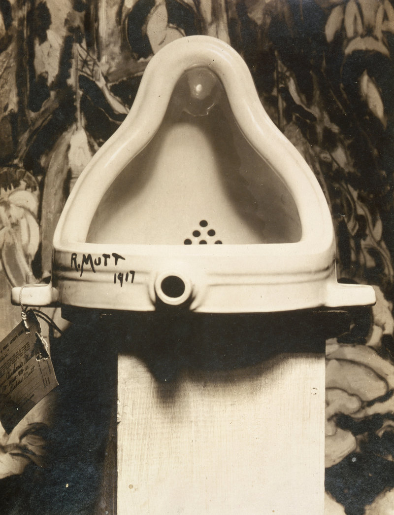 Marcel Duchamp's "Fountain", 1917, photographed by Alfred Stieglitz